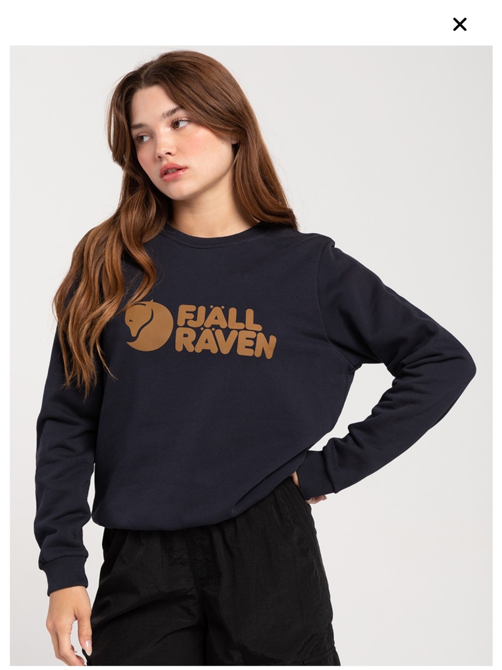 Fjallraven Logo Sweater Crewneck Size
S Womens Navy
